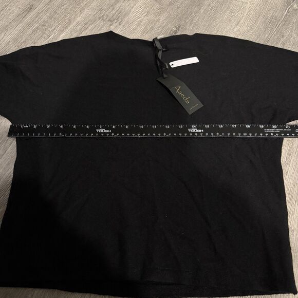 Aaeda Women’s Black Sweater Bird flowers beaded Sequin Long Sleeve NWT Medium - Picture 5 of 6